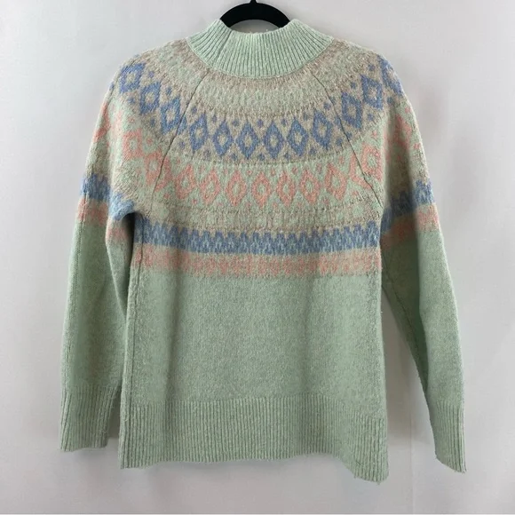 Ricki's Mock Neck Fair Isle Pull Over Sweater‎ Size Medium - Picture 9 of 16